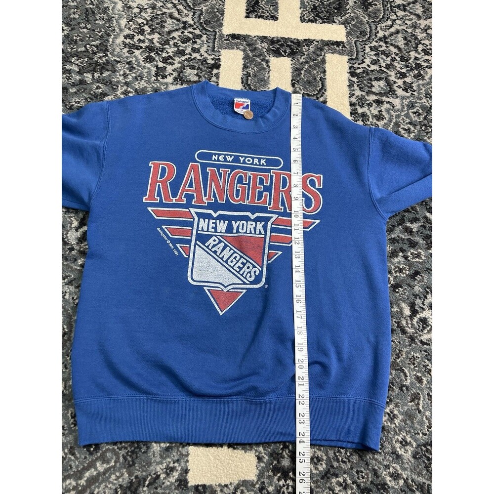 Vintage Mens 90s New York Rangers Hockey Sweatshirt Size Medium Made In USA - Picture 4 of 10
